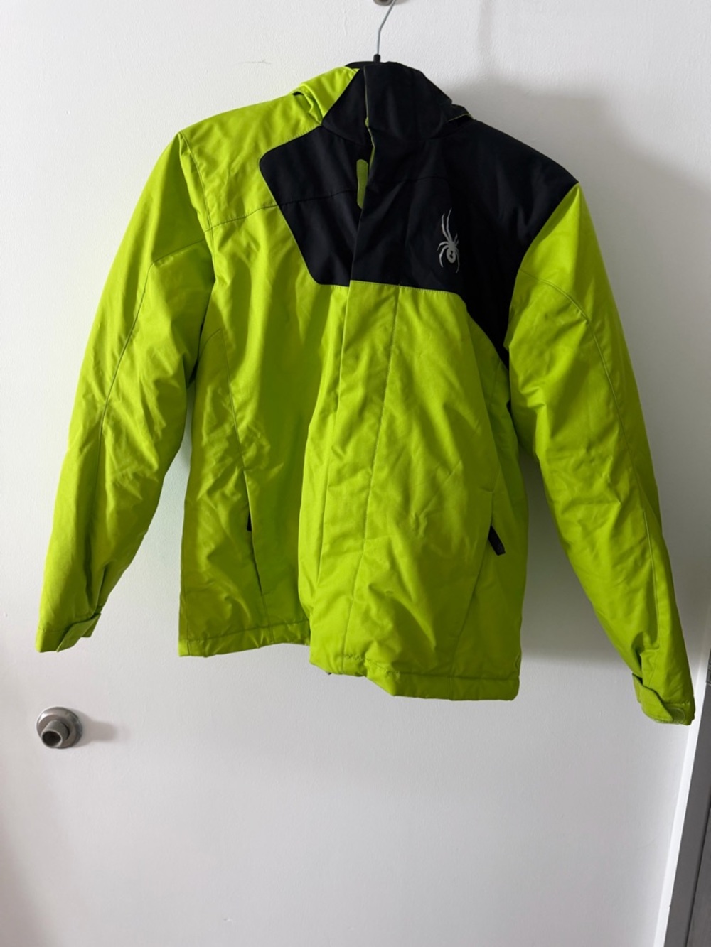 Kids Lime Green & Black Puffer Jacket - Youth Winter Coat
